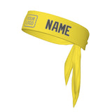 Custom Light Yellow Dark Grey Headband