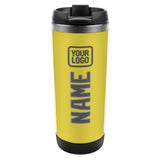 Custom Light Yellow Dark Grey Stainless Steel Water Cup