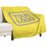 Custom Light Yellow Gray Blanket