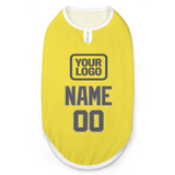 Custom Light Yellow Dark Grey Pet Vest