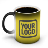 Custom Light Yellow Dark Grey Magic Mug