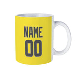 Custom Light Yellow Dark Grey Mug