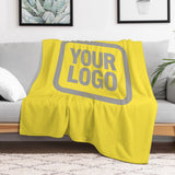 Custom Light Yellow Gray Blanket