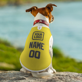 Custom Light Yellow Dark Grey Pet Vest