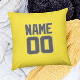 Custom Light Yellow Dark Grey Pillowcase