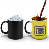 Custom Light Yellow Dark Grey Magic Mug