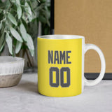 Custom Light Yellow Dark Grey Mug