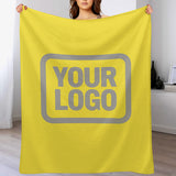 Custom Light Yellow Gray Blanket