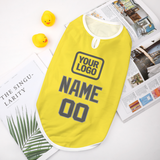 Custom Light Yellow Dark Grey Pet Vest