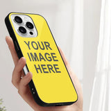 Custom Light Yellow Dark Grey Phone Case