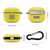 Custom Light Yellow Dark Grey AirPods Case (3rd Generation)