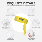 Custom Light Yellow Dark Grey Headband