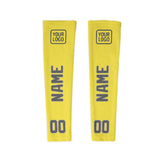 Custom Light Yellow Dark Grey Arm Sleeve