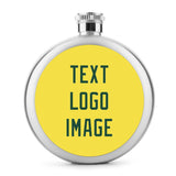 Custom Light Yellow Green Hip Flask