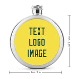 Custom Light Yellow Green Hip Flask
