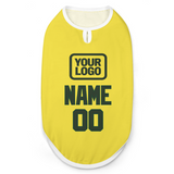 Custom Light Yellow Dark Green Pet Vest