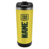 Custom Light Yellow Dark Green Stainless Steel Water Cup