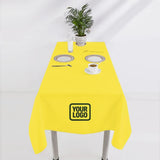 Custom Light Yellow Green Square Table Cloth