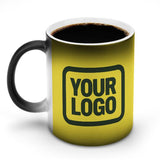 Custom Light Yellow Dark Green Magic Mug