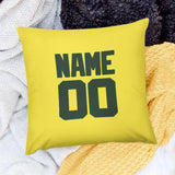 Custom Light Yellow Dark Green Pillowcase