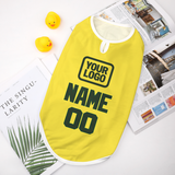 Custom Light Yellow Dark Green Pet Vest
