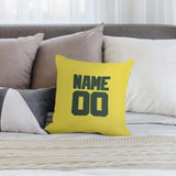 Custom Light Yellow Dark Green Pillowcase