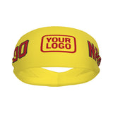 Custom Light Yellow Red Sports headband