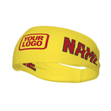 Custom Light Yellow Red Sports headband