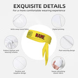 Custom Light Yellow Red Headband