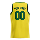 Custom Light Yellow & Green Colors Design Sports Basketball Jersey