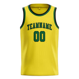 Custom Light Yellow & Green Colors Design Sports Basketball Jersey
