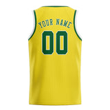 Custom Light Yellow & Green Colors Design Sports Basketball Jersey