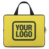 Custom Light Yellow Dark Green Laptop Bag
