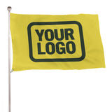 Custom Light Yellow Dark Green Flag