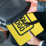 Custom Light Yellow Dark Green Laptop Bag