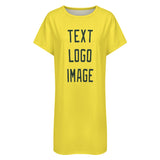 Custom Light Yellow Dark Green Nachthemd