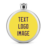 Custom Light Yellow Purple Hip Flask