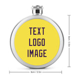 Custom Light Yellow Purple Hip Flask