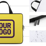 Custom Light Yellow Purple Laptop Bag