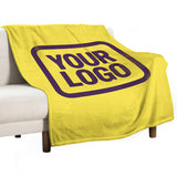 Custom Light Yellow Purple Blanket