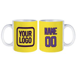 Custom Light Yellow Light Purple Mug