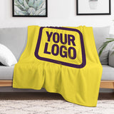 Custom Light Yellow Purple Blanket