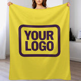Custom Light Yellow Purple Blanket