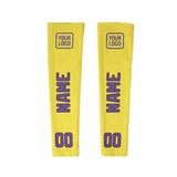 Custom Light Yellow Light Purple Arm Sleeve