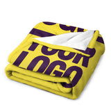 Custom Light Yellow Purple Blanket