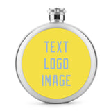 Custom Light Yellow Light Blue Hip Flask