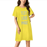 Custom Light Yellow Light Blue Nachthemd