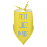 Custom Light Yellow Light Blue Pet Scarf