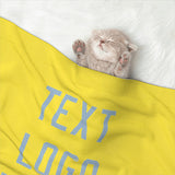Custom Light Yellow Light Blue Pet Blanket