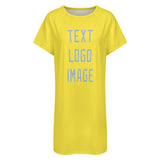 Custom Light Yellow Light Blue Nachthemd